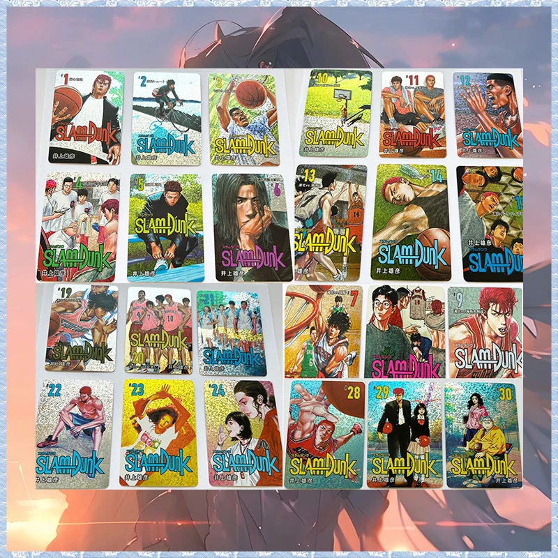 30pcs Anime DIY ACG Sakuragi Hanamichi Shinichi Maki Akagi Takenori Mitsui Hisashi Haruko Akagi Collectible Cards Birthday Gift