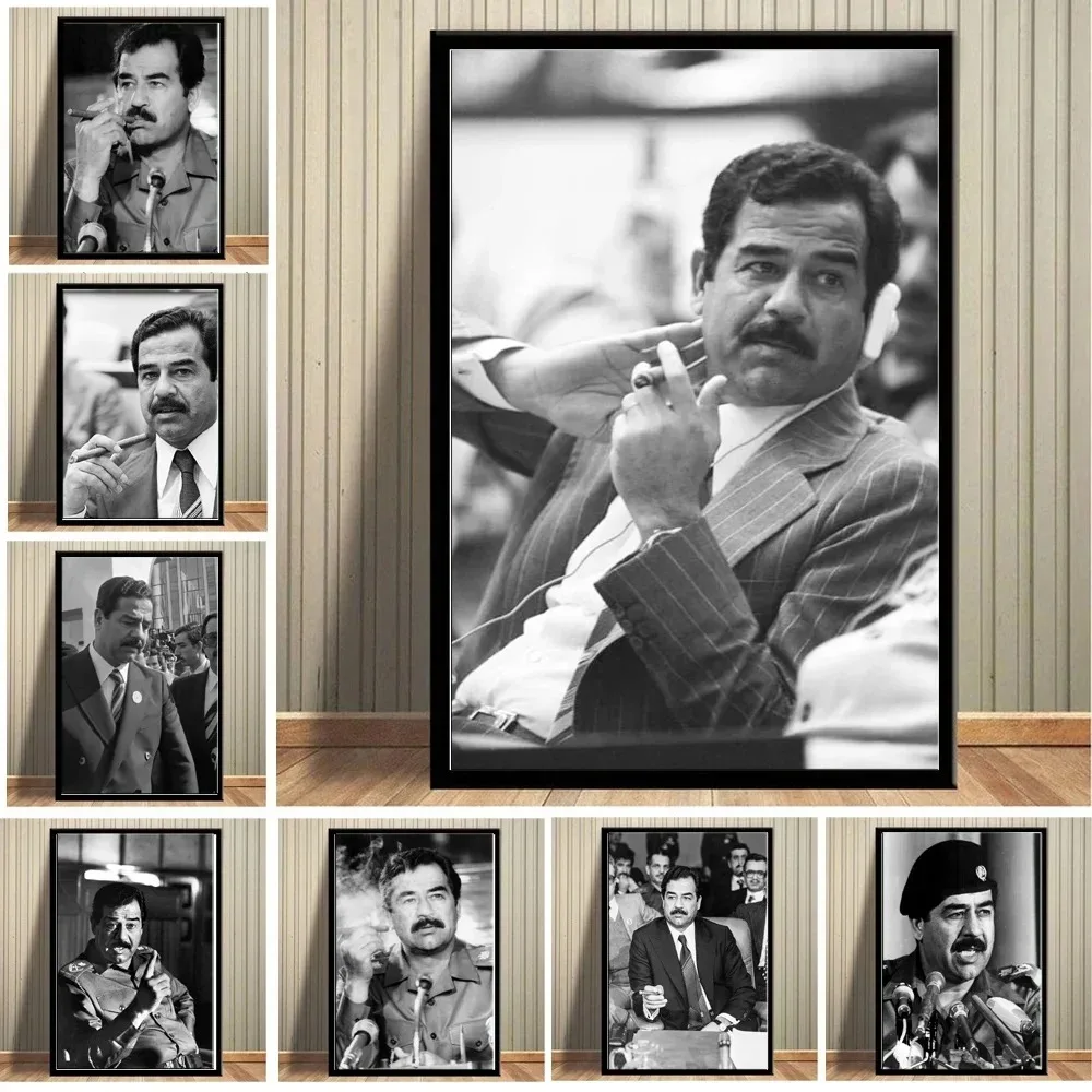 Foto Der Große Anführer Saddam Hussein Porträt Leinwand Malerei Schlafzimmer Wand Bild Kunst Für Home Wohnzimmer Dekor
