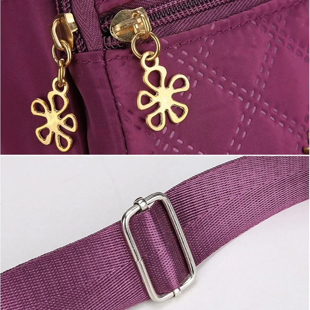 

New Nylon Small Square Bags Crossbody Multi-compartment Messengers Bag Multifunctional Shoulder Bag