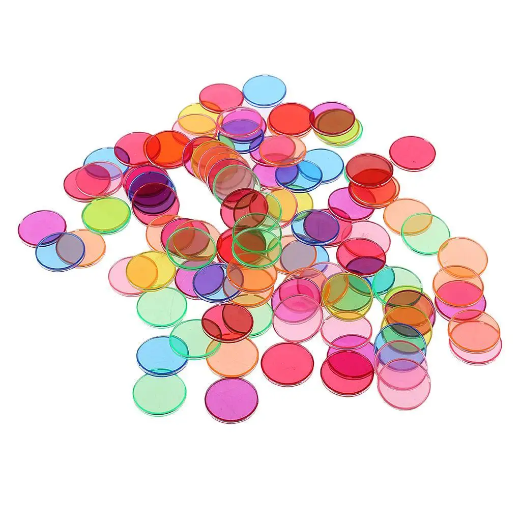 Colorful Plastic Round Chips for Scientific Magnetic Experimental