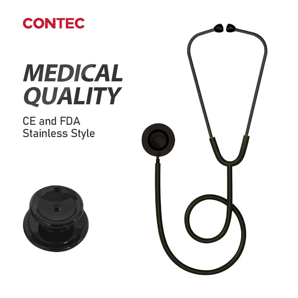 Contec Stainless Steel Head SC23 Stethoscope Professional Cardiology  Doctor Medical Equipment Student Vet Nurse Medical Device