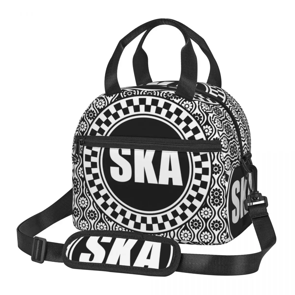 2 Tone Music SKA-rock SKA Logo Insulated Lunch Bags Two Tone 2Tone SKA Check Food Container Bags Large Cooler Thermal Lunch Box