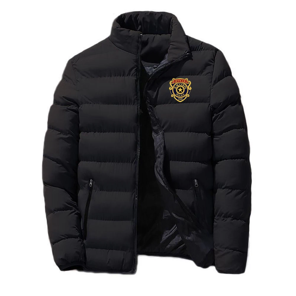 RPD Raccoon Police Department The men's four-color cotton coat is made of pure cotton and is suitable for winter hoodies jacket