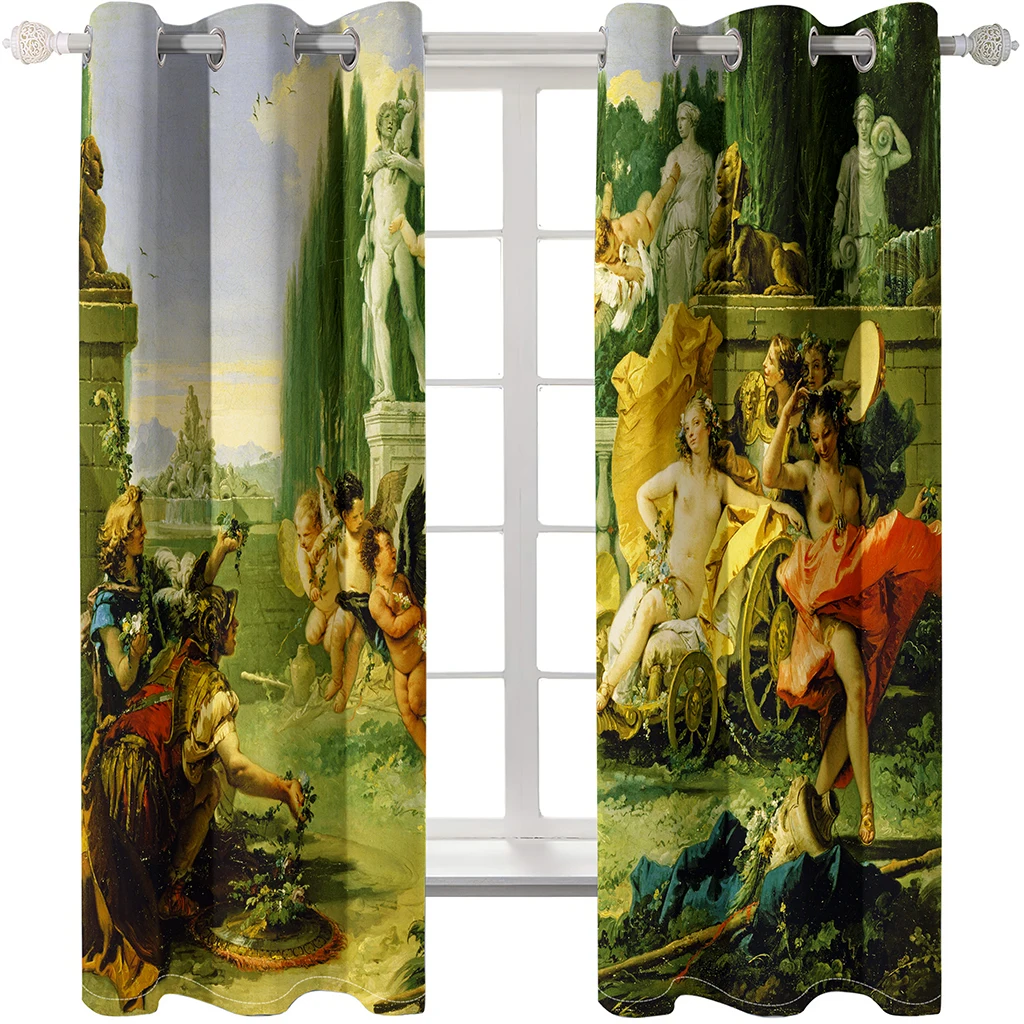 Luxury Blackout 3D Curtains For Living Room office Bedroom angel curtains 3D Blackout Curtains Living Room Bedroom Hotel Window