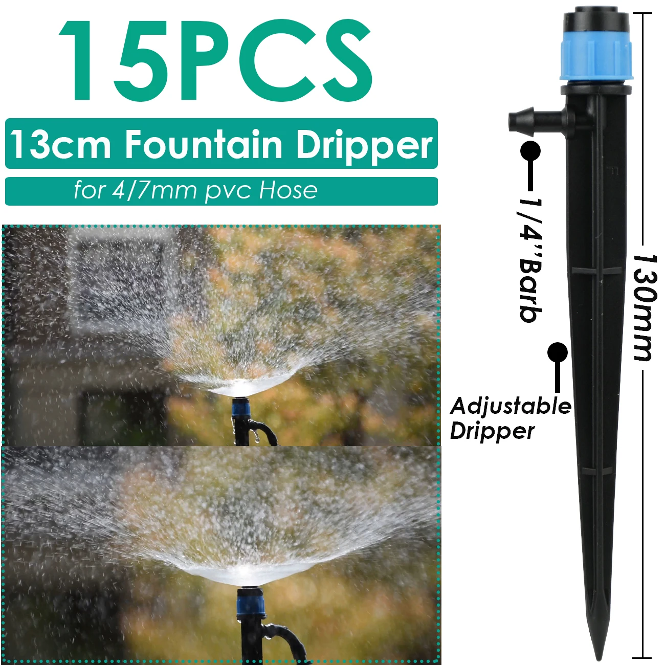 Sprüh garten 1/4 ''Bewässerung Sprinkler Tropfer Tropf bewässerung Gewächshaus einstellbare Nebels trahler Mikros pray rotierende Düse – Detail 5