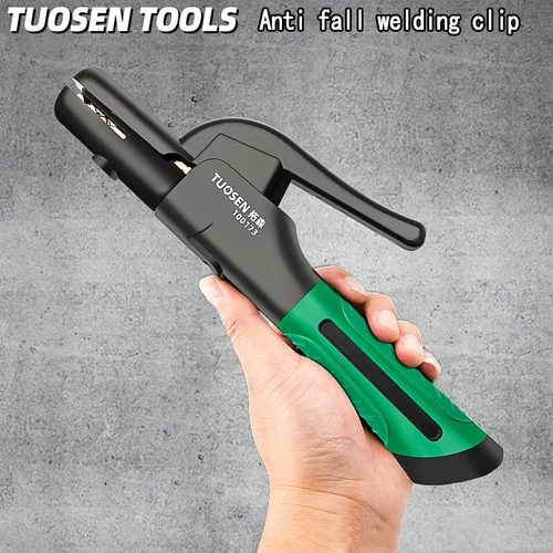 Imagen 1 del producto Soporte de electrodos de soldadura 600A/800A, alicates de sujeción de mandíbula de alta resistencia, abrazadera de electrodo, palo de soldadura, máquina de soldadura manual, herramientas de soldador