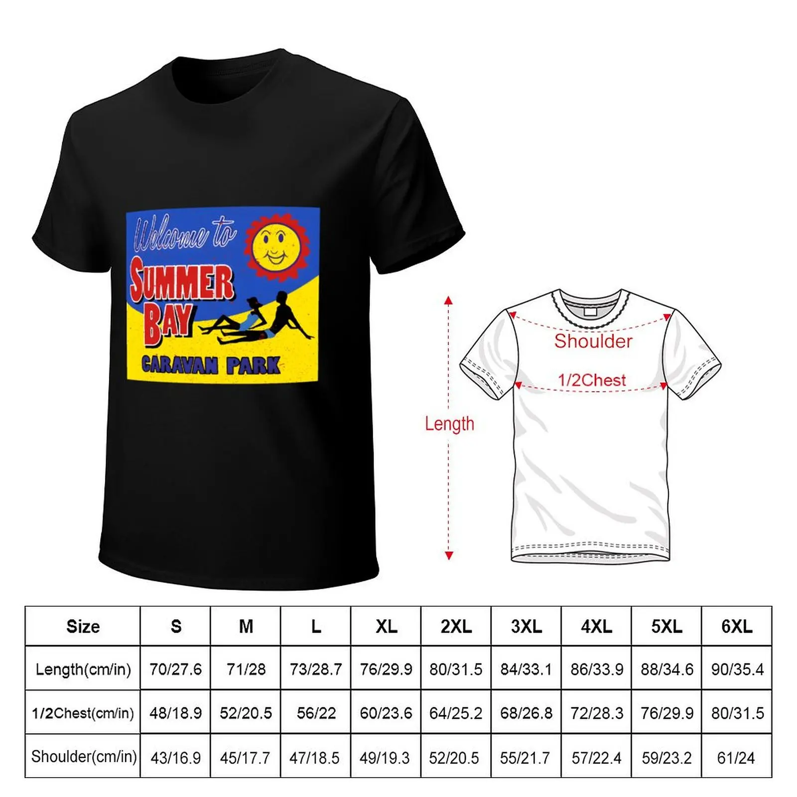 Retro Home And Away Summer Bay Caravan Park Classic T-Shirt Lightweight Casual Summer T-Shirt