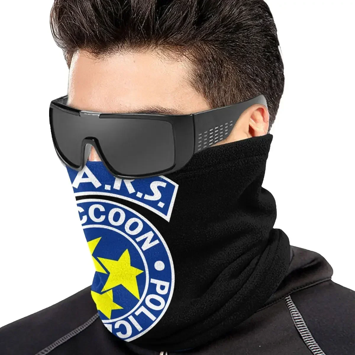 ดาวโลโก้ Resident Raccoon ตํารวจเมือง Dep Evil ไมโครไฟเบอร์คอ Gaiter ผ้าพันคอผ้าพันคอ Unisex ตกปลาคุณภาพสูง