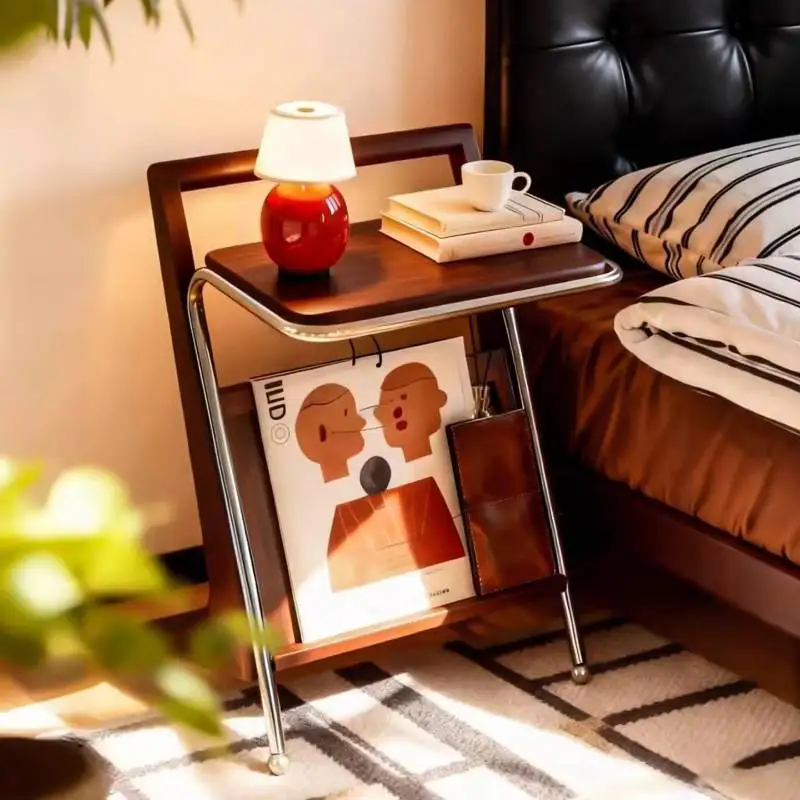 Trendy Brown Oak Wood Nightstands Classic Minimal Weird Bedroom Nightstands Coffee Bedside Antique Szafki Nocne Furniture Home