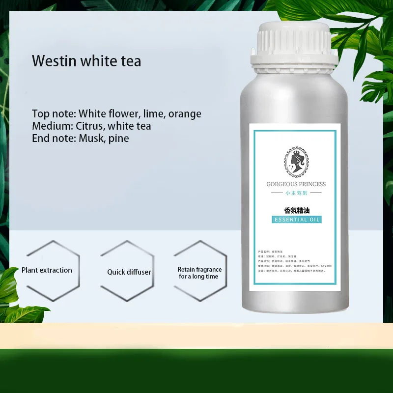 500ml High Concentration Essential Oil for Hotel Aromatherapy Machine Classic White Tea Aroma for Aromatherapy Humidifier