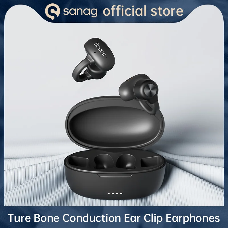 

sanag B56 Wireless Bluetooth Earclip Bone Conduction Earphones IPX5 waterproof Headset High quality 40H battery life Headphone