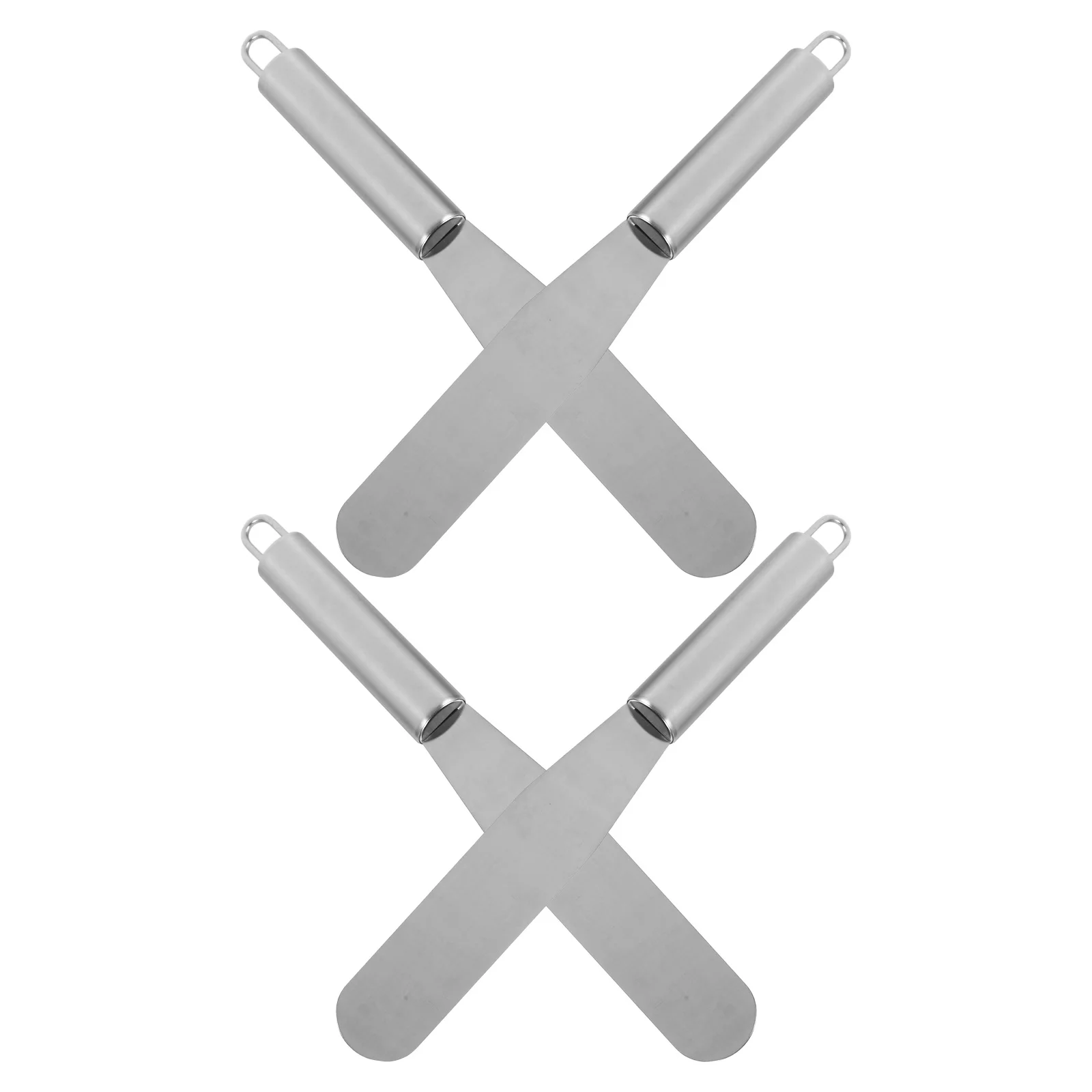 

4 Pcs Stainless Steel Cake Scraper Frosting Smoother Tool Cream Spreader Spatula Metal for Cooking