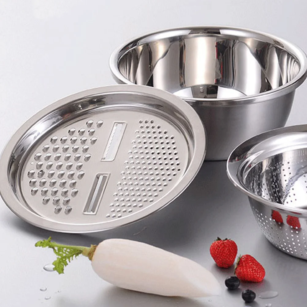 

2Pcs Stainless Steel Kitchen Multipurpose Grater Slicer 24cm Vegetable Cheese Shredder Potato Cutter Dishwasher Safe