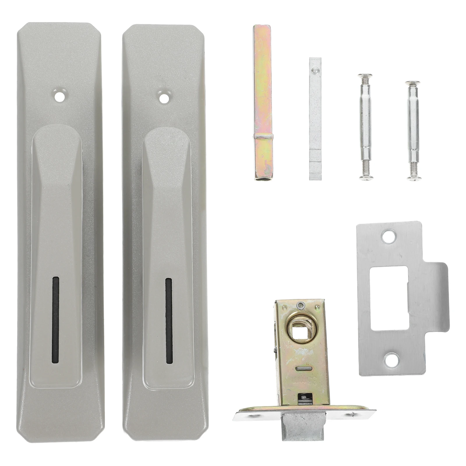 

Bathroom Door H Lock Keyless Iron Black Aluminum Screen Passage Lever Hardware Kit H les Garage Door Latch Fence Gate Metal
