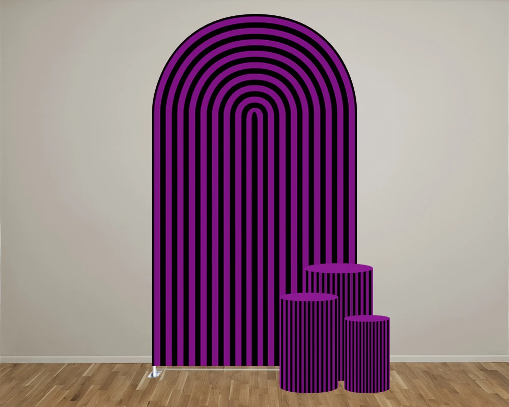 Deep Purple Gypsum Line Arch Backdrop Cover/Cylinder Cover for Birthday Parties, Wedding and Baby Shower Party Decoration Props