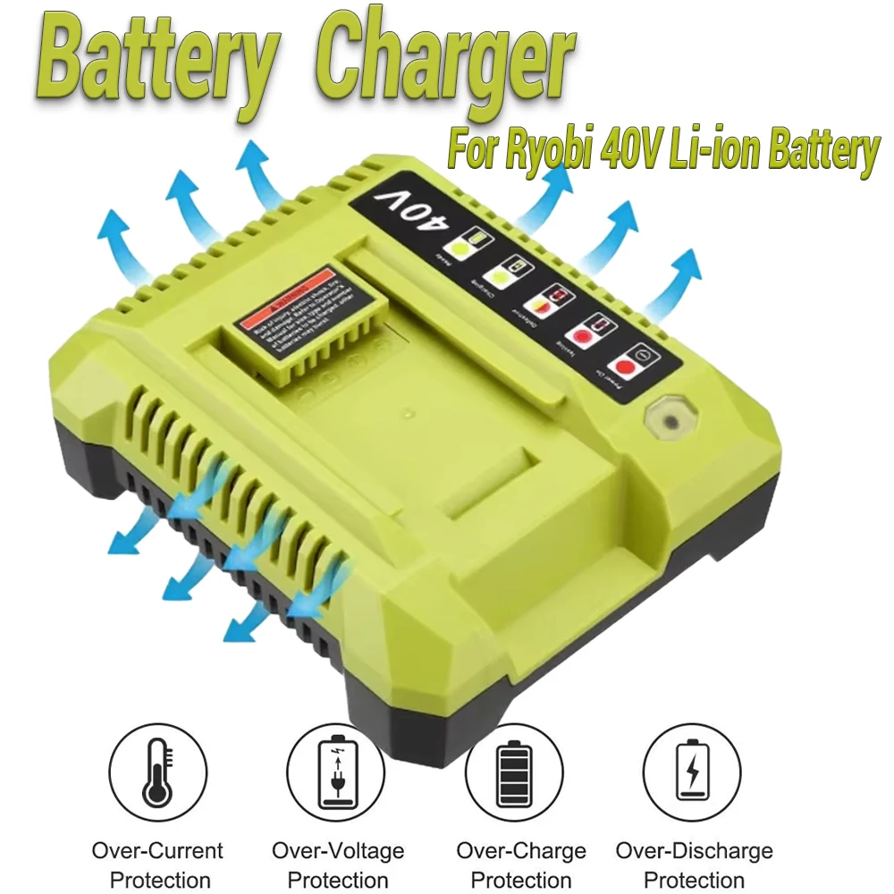 

OP401 Charger Replacement Charger For Ryobi 40V Li-ion Battery OP4050A OP4015 OP4026 OP4030 OP4040 OP4050 Electric Tools