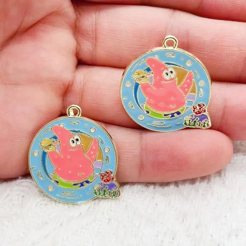 10pcs cartoon anime alloy oil drop pendant, DIY accessory keychain bag pendant view 4