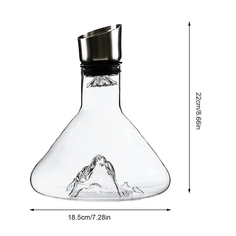 

1500-1800ML crystal glass wine decanter with built-in aerator wine stove - high-quality wine accessories