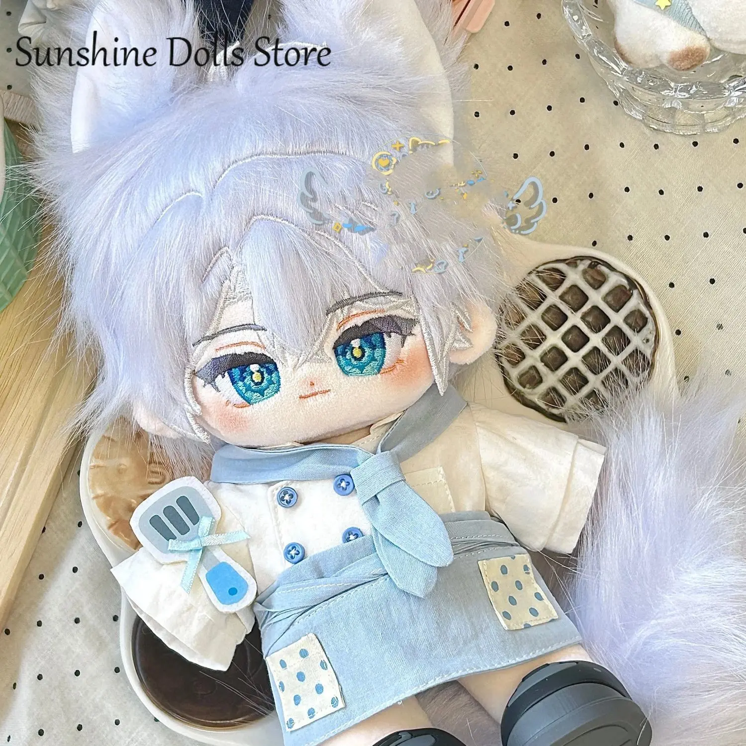 Phainon Game Honkai: ستار السكك الحديدية أنيمي القطن دمية الجسم الوحش آذان مع الهيكل العظمي فستان بلوشي دمى أشكال هدية 20 سنتيمتر