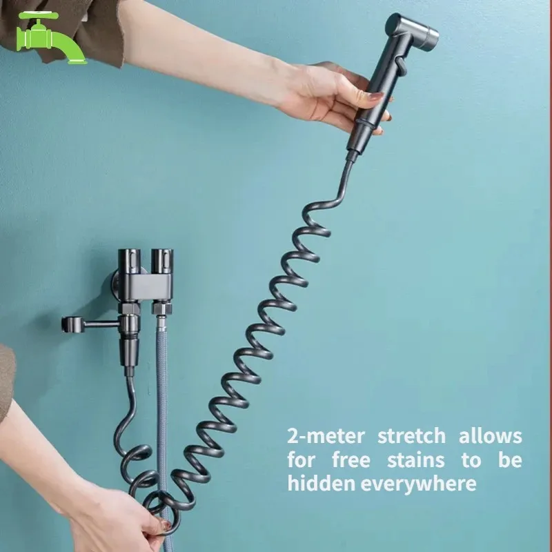 Toilet Spray Gun Toilet Companion Ful CopperCoreBlackDualControlOne In TwoOutTriangle Valve One In Two Spray Gun Faucet Home Use