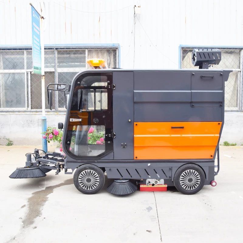 Customized Electric Heavy Duty Road Sweeper 35 Degree Climbing Capacity 4000W Powerful AC Motor 2400mm Path Self-Propelled Indus