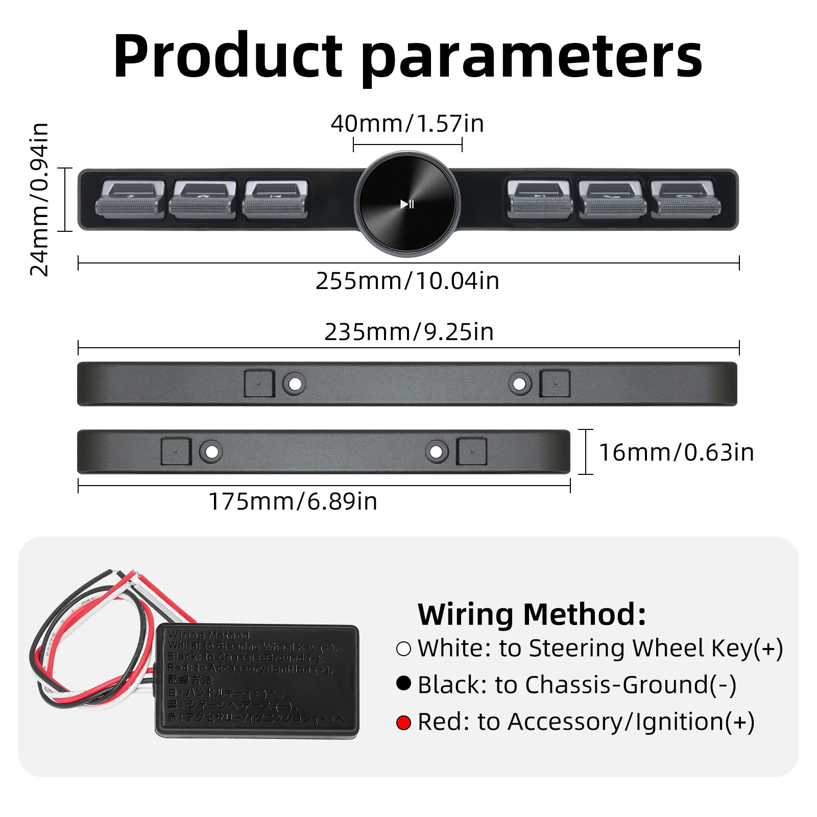 6 Button Shortcuts Wirelss Control Button Multi-function Key Physical Gear Shift Knob Rotating LCD Display Center Control