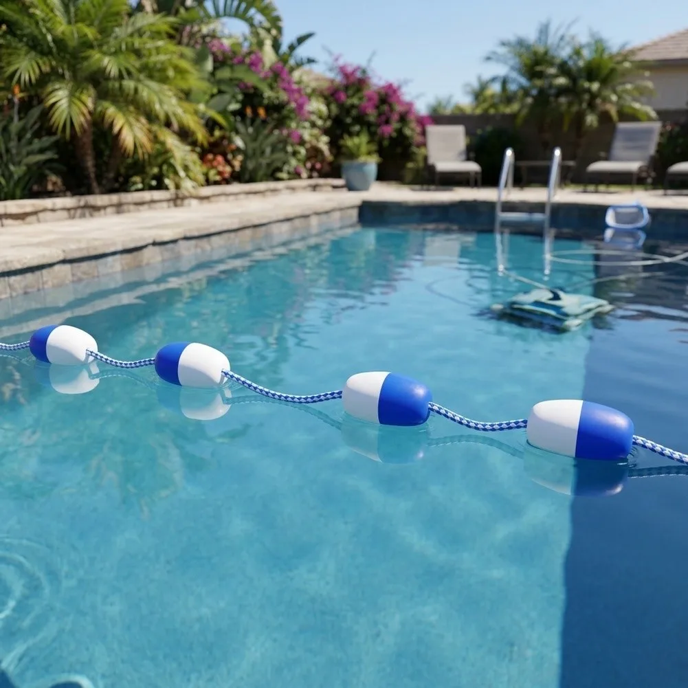 10m Adjustable Safety Rope for Swimming Pools to Assist Lifeguards and Caregivers in Monitoring Swimmer Locations