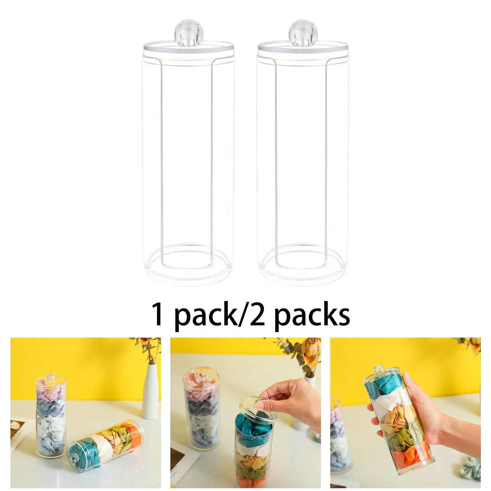 Scrunchie Holder Stand Acrylic Hair Band Organizer Rack Storage Case U Slot for Teen Jewelry Bracelet Watch Girls