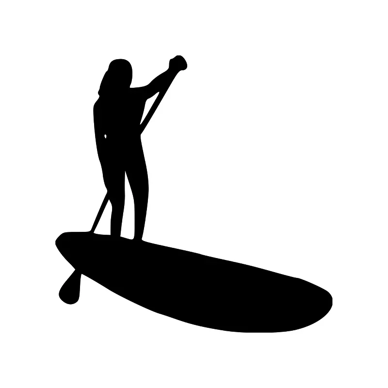 17 * 17cm SUP Vertical Paddle Vinyl Sticker - Paddle WOMAN Water Shanghai Ocean Window Bumper Waterproof Sticker