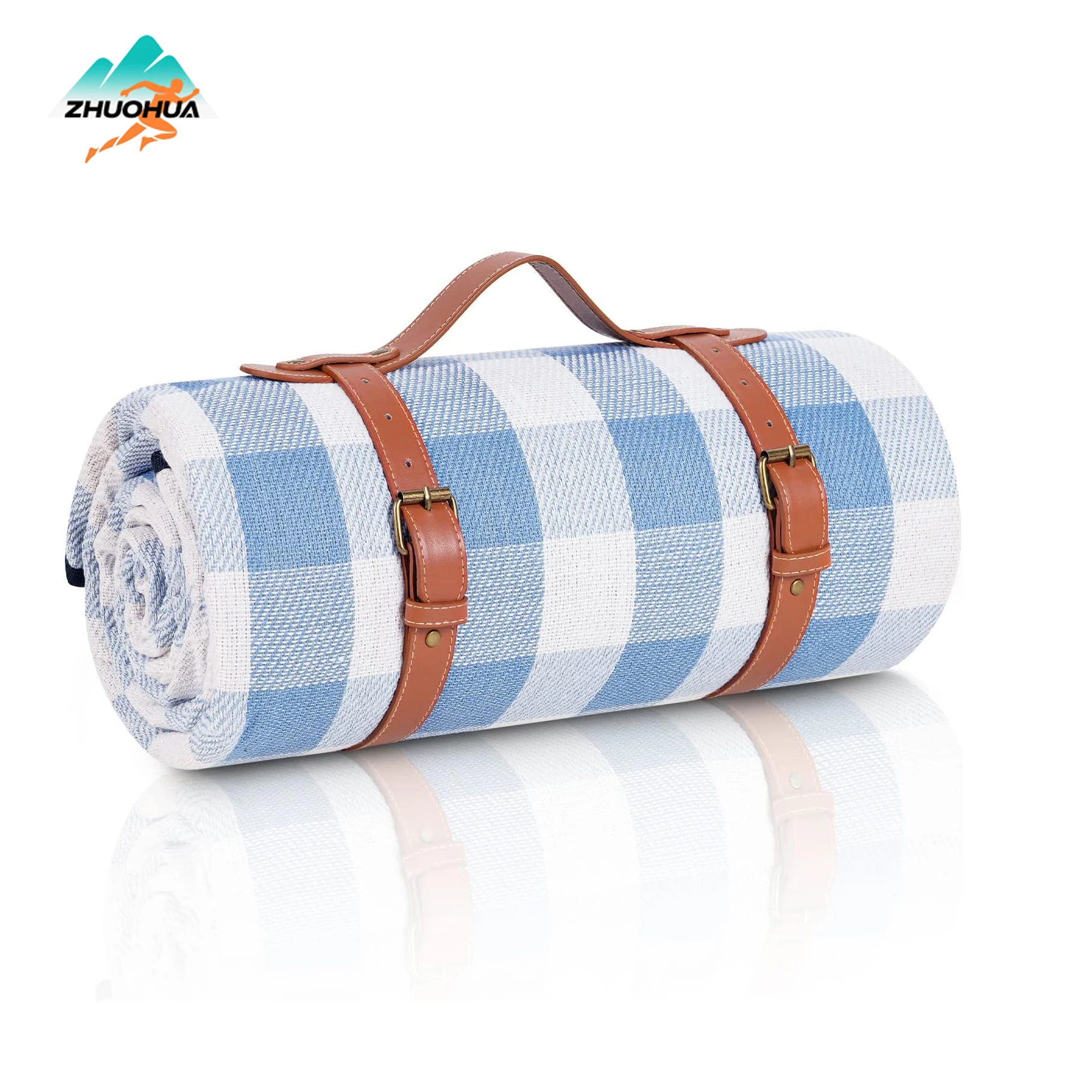 ZHUOHUA Picnic Blanket Extra Large, Waterproof and Foldable Beach Mat,Outdoor for 8 Adults,Camping, Park, Beach, Grass, Indoors