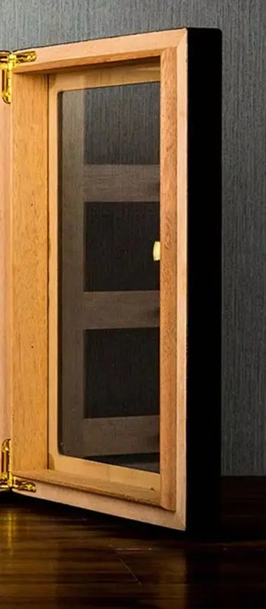 

Небольшой шкаф для сигар, перспективное окно, шкаф для сигар из кедрового дерева, дисплей, увлажняющая коробка, холодильник Gabinete