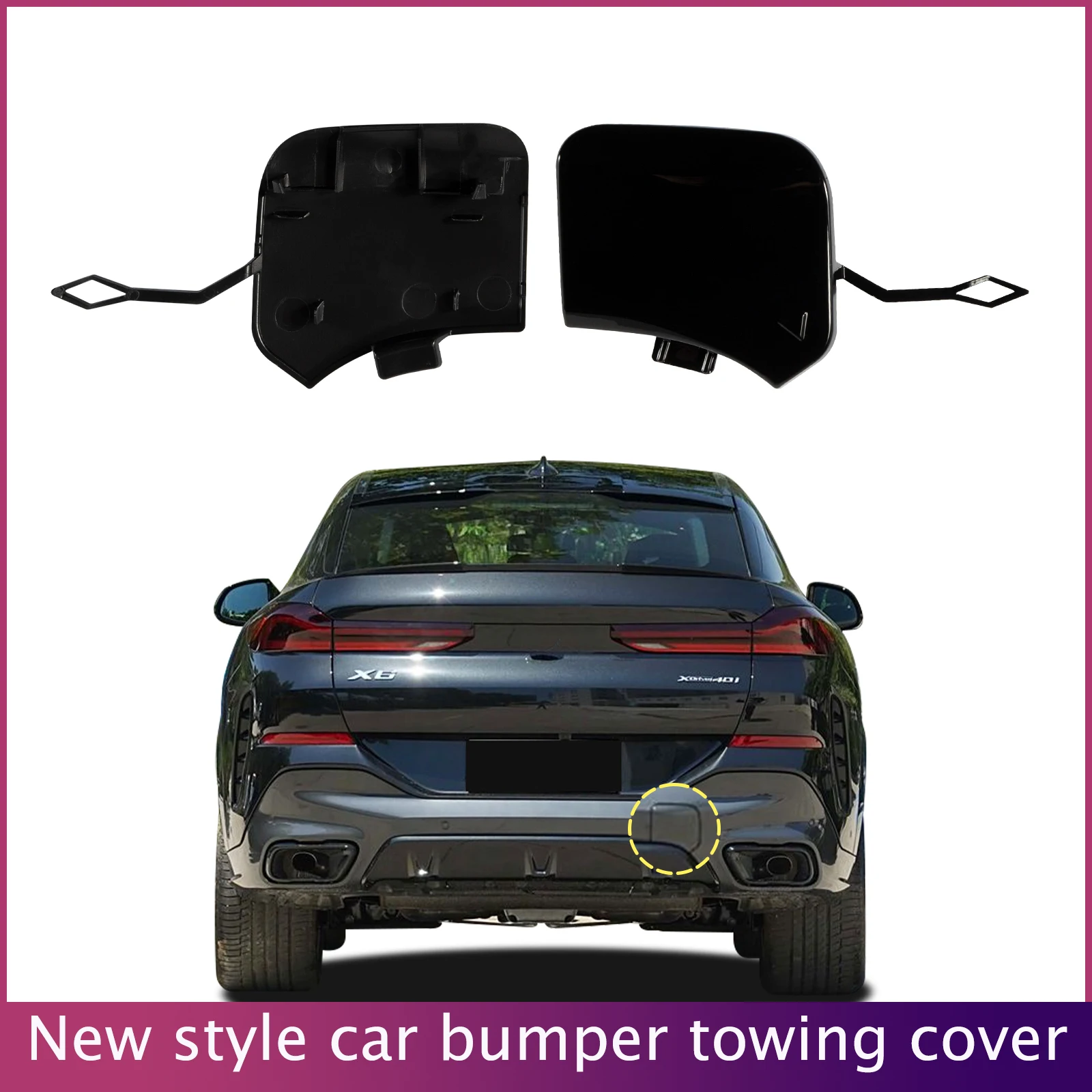 

Rear Bumper Tow Hook Cap Towing Eye Cover For Bmw X6 M-Sport G06 30dX 30iX 40iX M50dX 51128069967
