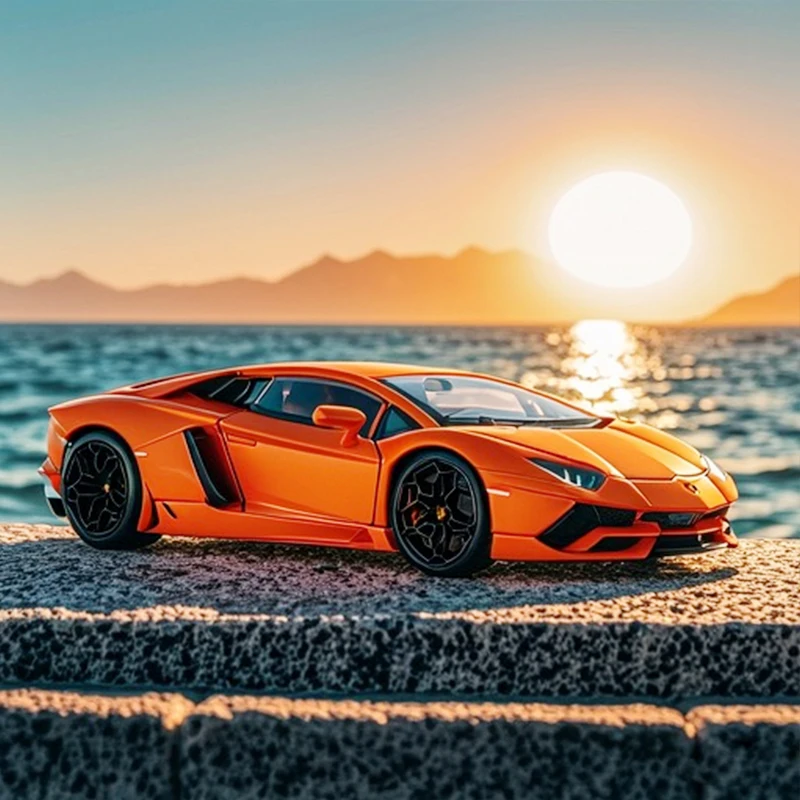 

1:36 Lamborghini Revuelto, высокая имитация, модель автомобиля с откатным механизмом, металлический литой под давлением сплав, игрушечный автомобиль для детей, коллекция подарков