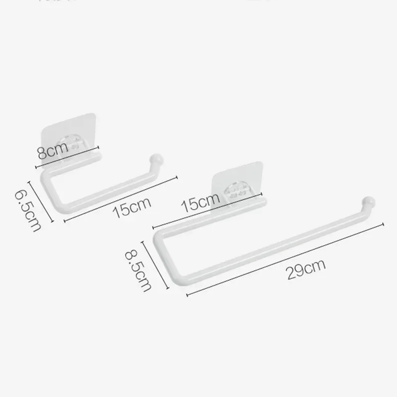 Kitchen Tissue Holder Hanging Toilet Roll Paper Holder Kitchen Paper Towel Rack Bathroom Cabinet Door Hook Holder Organizer