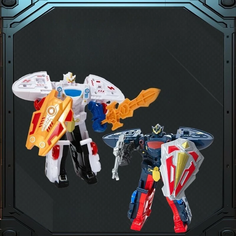 

2pcs! 6''/15cm Deformation Robot Toy Convertible Action Figure ABS Plastic Model Robot Train Mech Warrior Series Children Gift