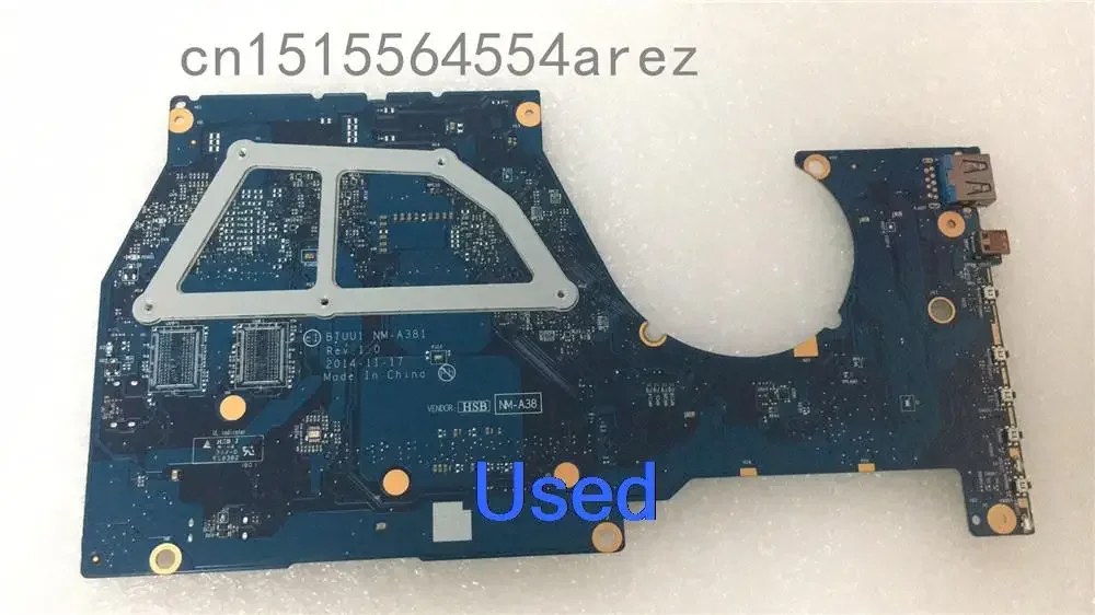 Used For Lenovo YOGA3 14 YOGA 3 14 Laptop Motherboard Mainboard I3-5005 UMA NM-A381 5B20K78777