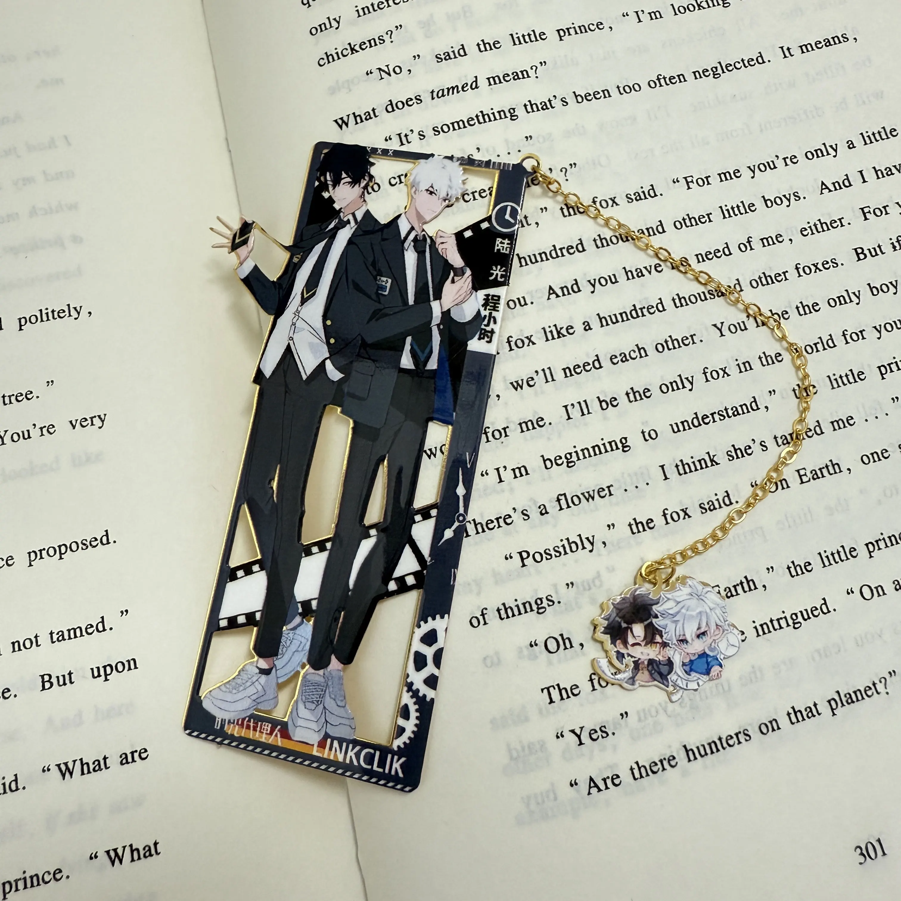 Anime Link Click Metal Hollow Bookmark Accessory Cheng Xiaoshi Peripherals Toys Lu Guang RE-creation Jewelry Qiao Ling Decor Toy