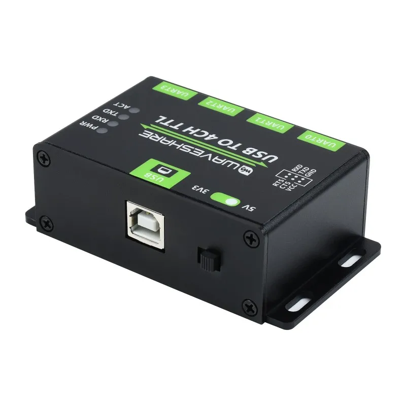 Industrial USB TO 4CH TTL Converter, USB To UART, Multi Protection & Systems Support