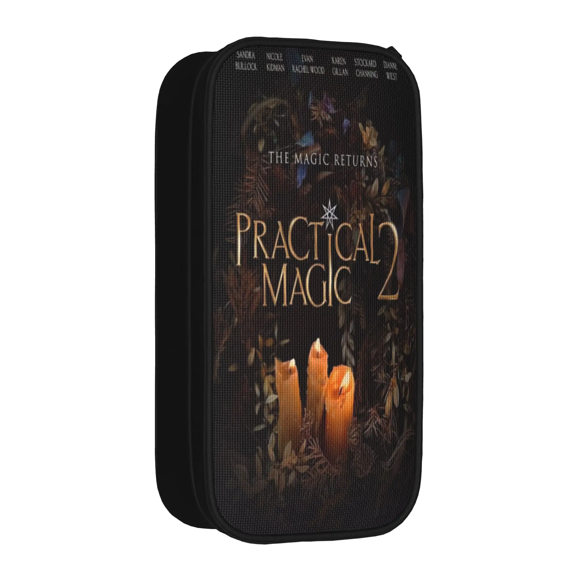 Cute Practical Magic 2 Pencil Cases  Pencilcases Pen Holder for Student Large Storage Bag Students School Gifts Accessories