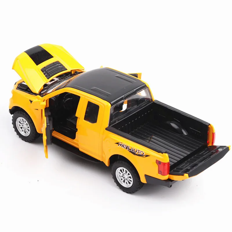 1:32 Ford F-150 Pickup moulé sous pression en alliage de métal modèle de voiture son lumière retirer Collection enfants jouet cadeaux