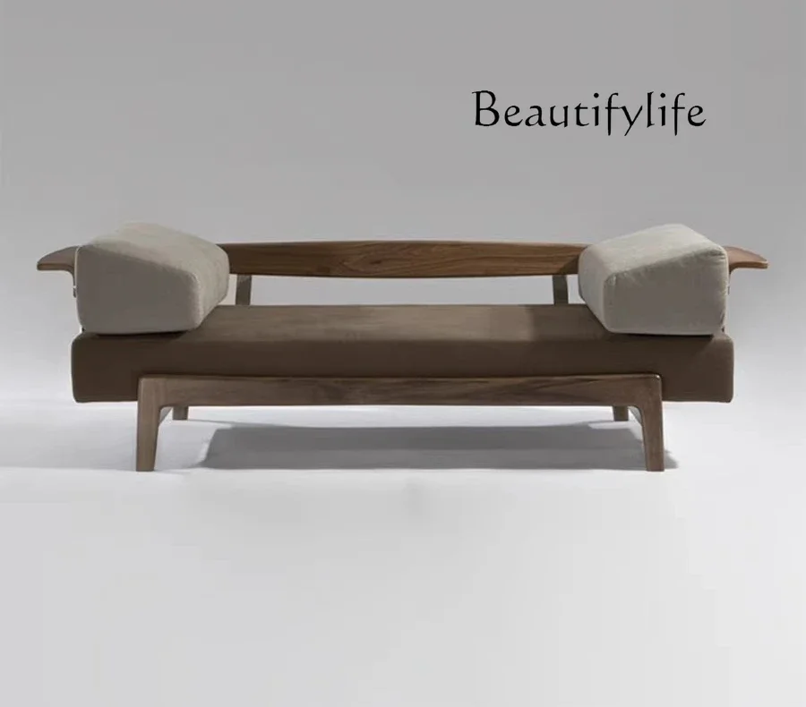 A44 Nordic modern simple solid wood fabric sofa antique designer creative B & B hotel clubhouse