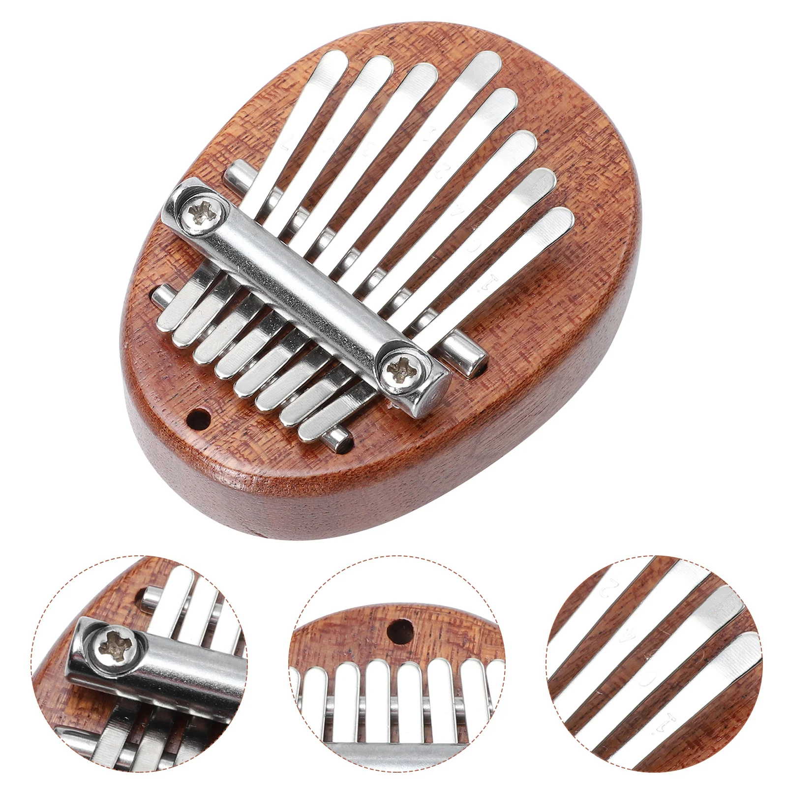 

Solid Wood Water Drop Thumb Piano Instrument Eight Tones Kalimba Portable Key Mini