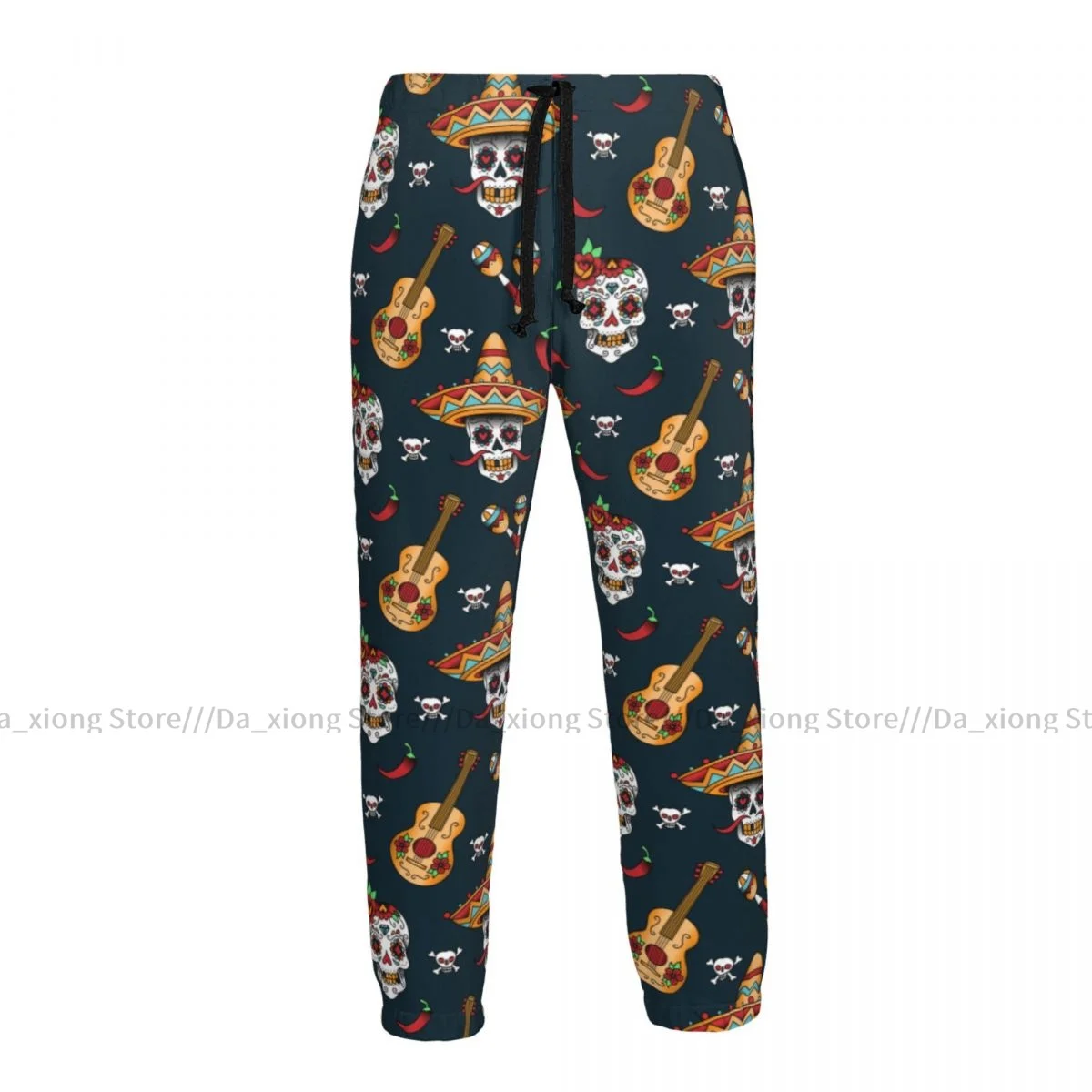 

Man Casual Pants Mexican Skull Pattern Casual Trousers Sport Jogging Tracksuits Sweatpants Male Pants