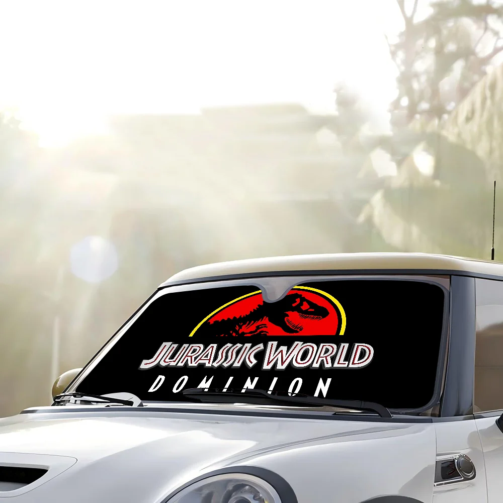 J-Jurassic P-Park D-Dinosaur زجاج سيارة ظلة غطاء طوي السيارات الشمس الظل قناع نافذة الأشعة فوق البنفسجية عاكس السيارات