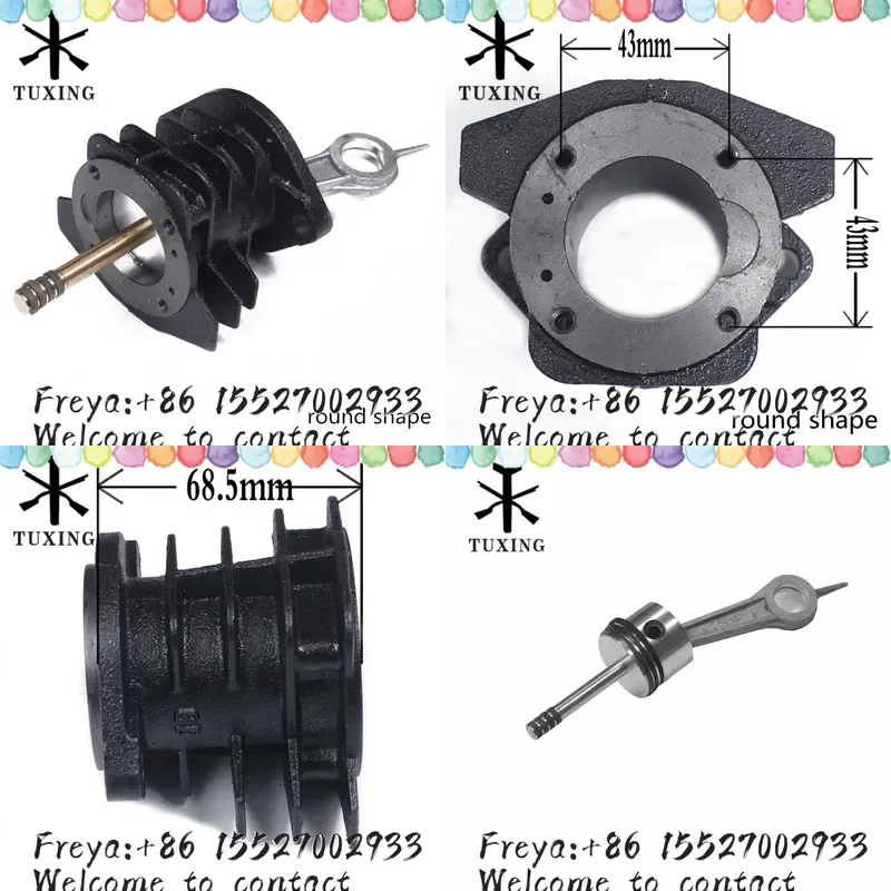 TUXING 30mpa single cylinder high pressure air pump 3/4 special accessories, cylinder connecting rod push rod piston