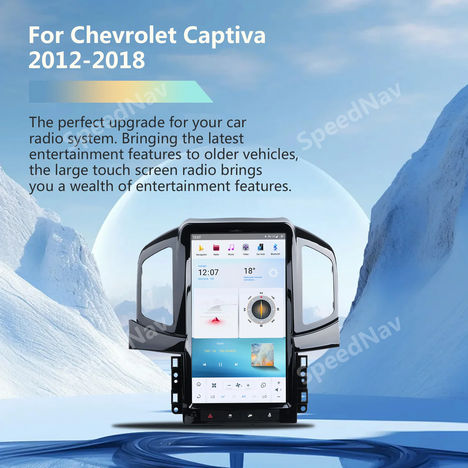 Car Automotive Multimedia Player For Chevrolet Captiva 2012-2018 Android 13 Carplay Radio Bluetooth 1Din Autoradio Audio Screen