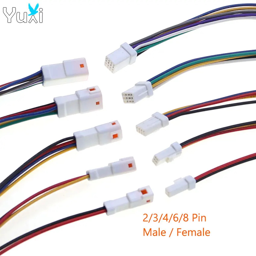 YuXi JST JWPF Automobile Car Waterproof Connector 2/3/4/6/8Pin Male Female Harness Plug Socket With 20cm Wire