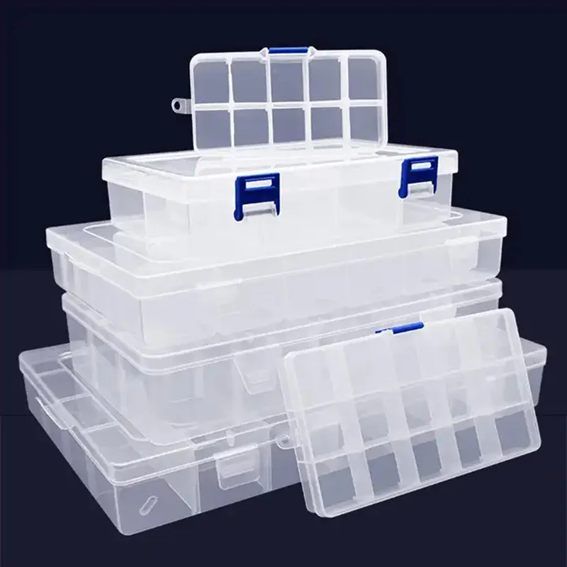 Tool Box for Garage Plastic Organizer Containers Storage Suitcase Screw Professional Jewelry Transparent Electronic Components