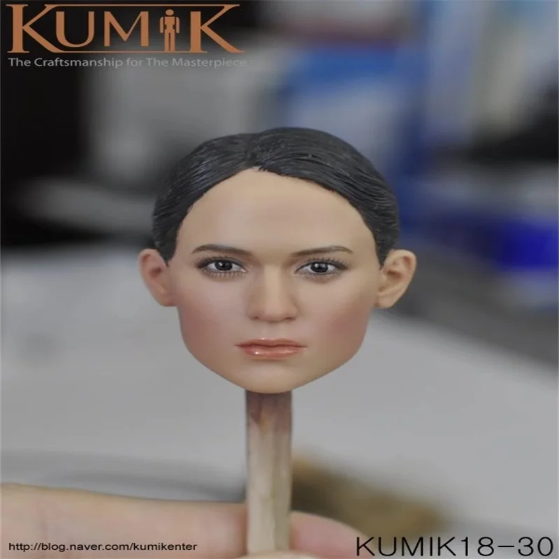 

KUMIK KM18-30 1/6 Female Soldier Hair Planting Head Carving Model High Quality Fit 12'' Action Figure Body In Stock