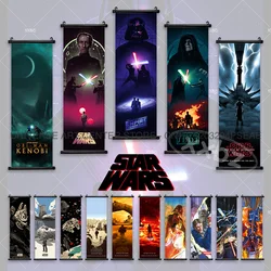 Star Wars Poster Falcon Hanging Painting Anakin Skywalker Wall Art Kylo Ren Scrolls Picture Finn Home Decoration Yoda Wallpaper